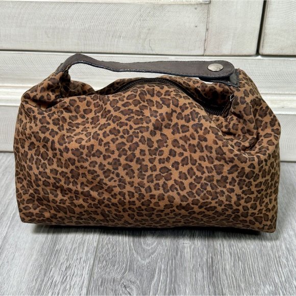 BOTTEGA VENETA Leopard Print Small Handbag Pouch Pre-loved - Picture 4 of 15